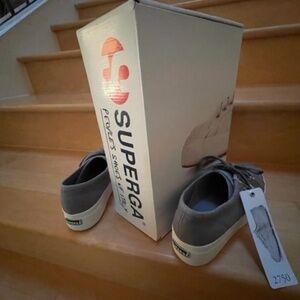 Superga 2750 Cotu Sage Grey Classic Platform Sneakers Women's 6.5---NEW IN BOX